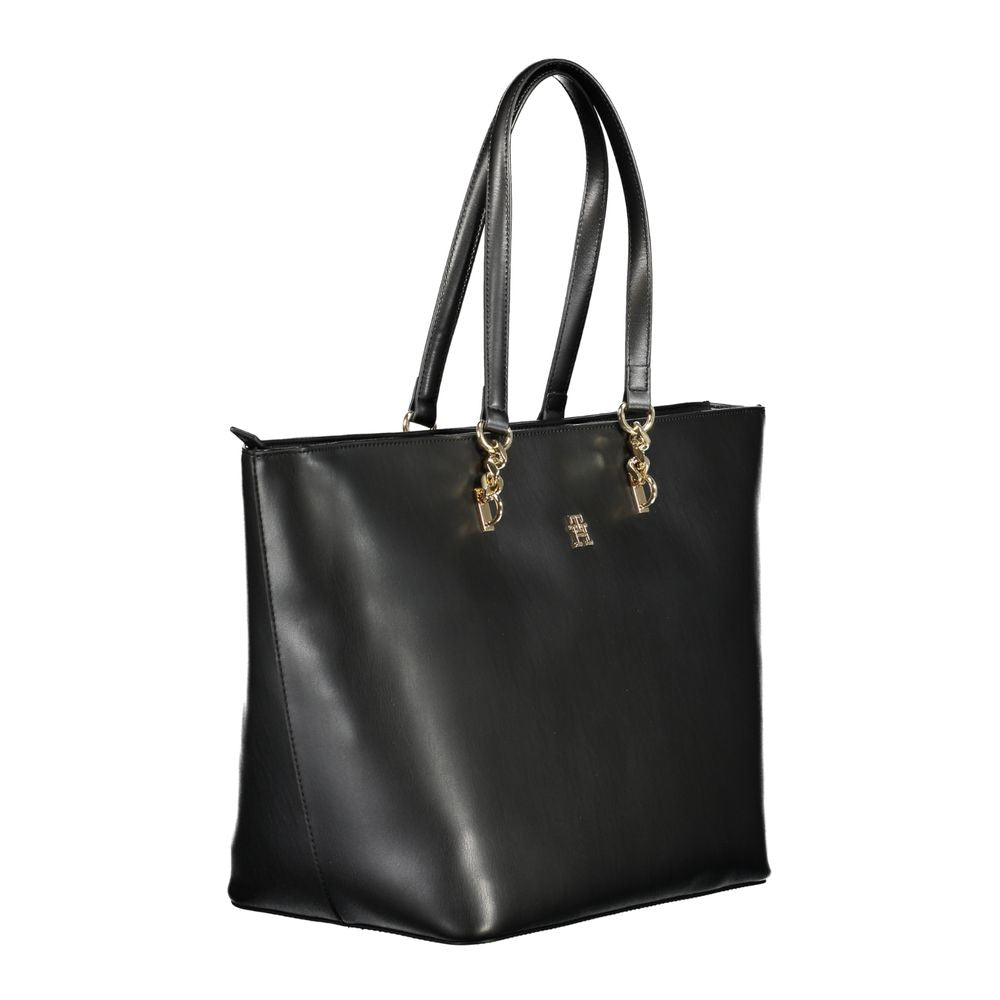 Tommy Hilfiger Black Polyurethane Women Women's Handbag