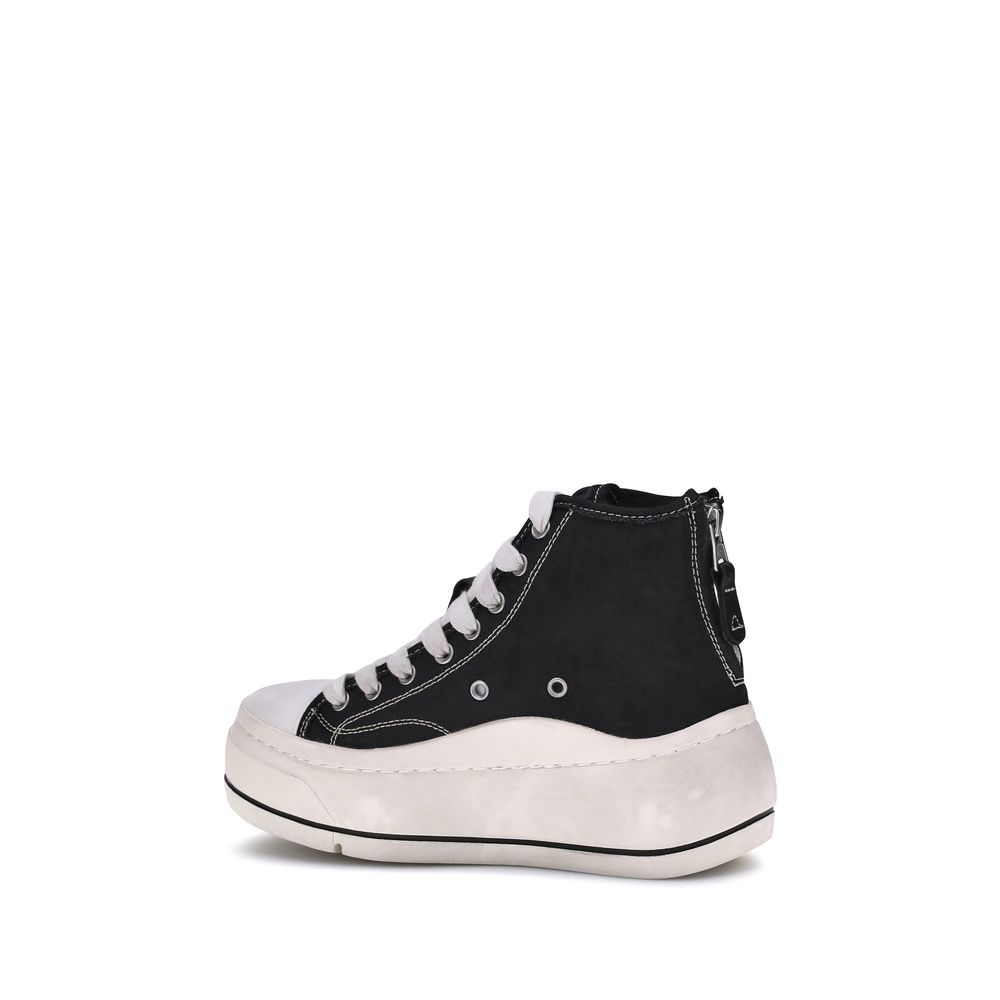 R13 Black Polyethylene High Top Women's Sneakers