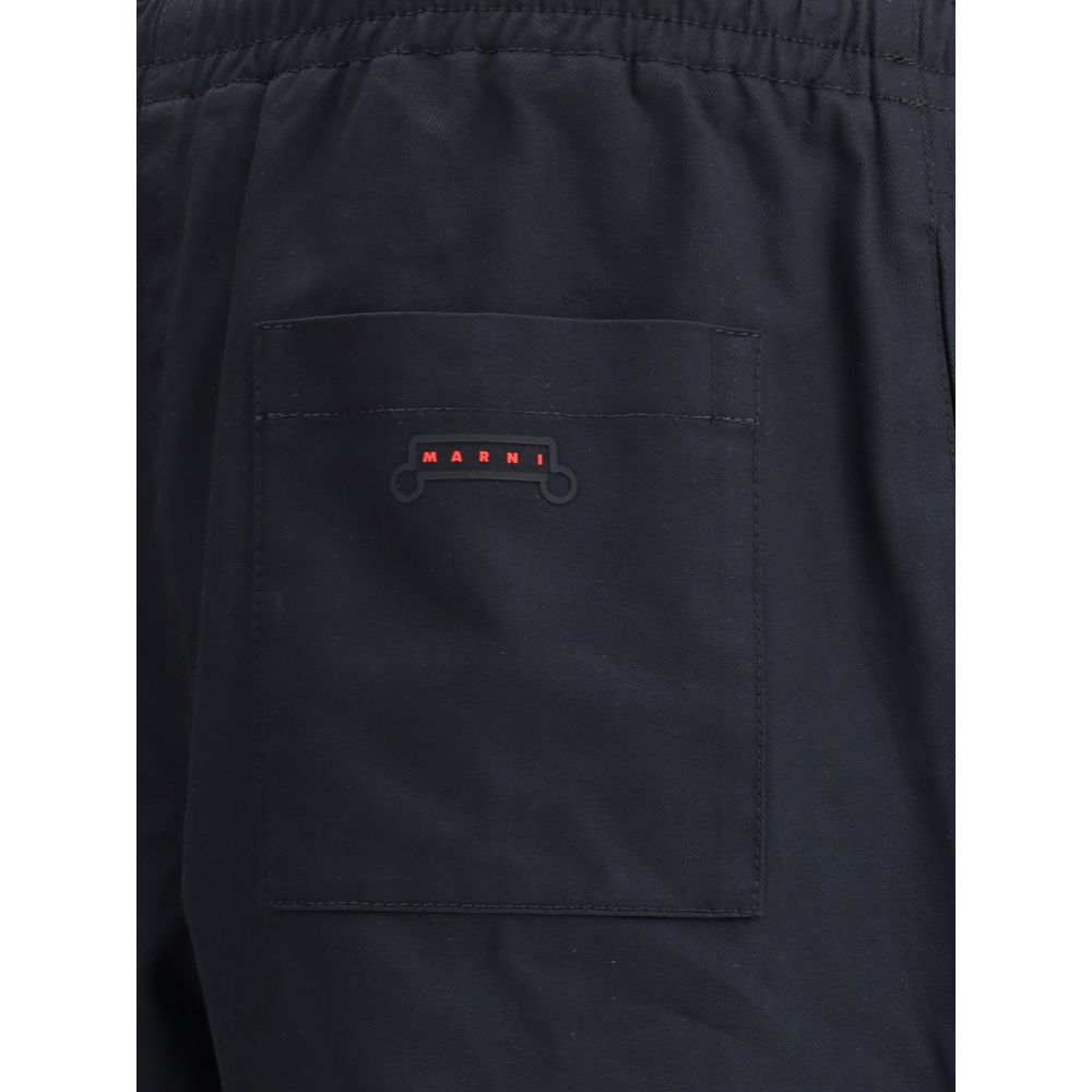 Marni Black Cotton Casual Men's Pants