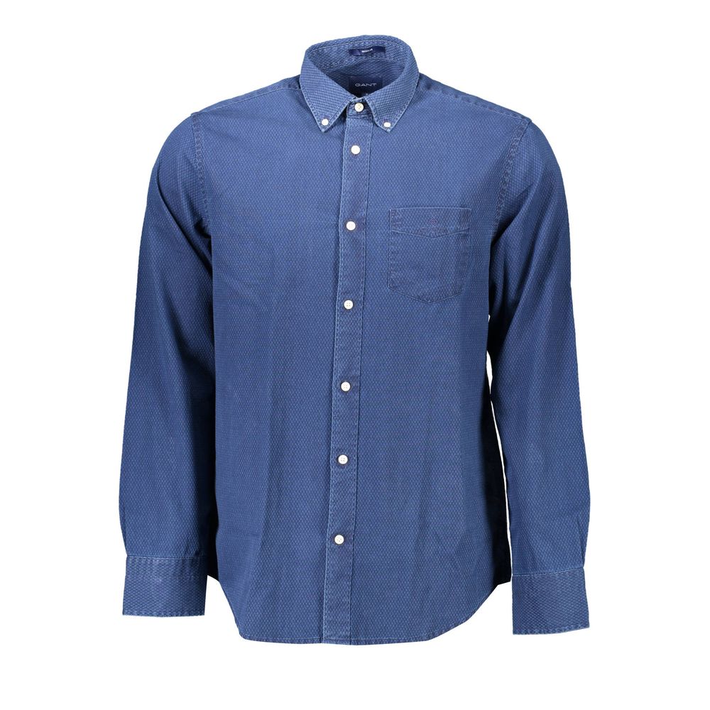 Gant Blue Cotton Men Men's Shirt