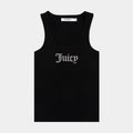Exclusive Long Bling Top Womens Tank Top (Black) — XS — Front View