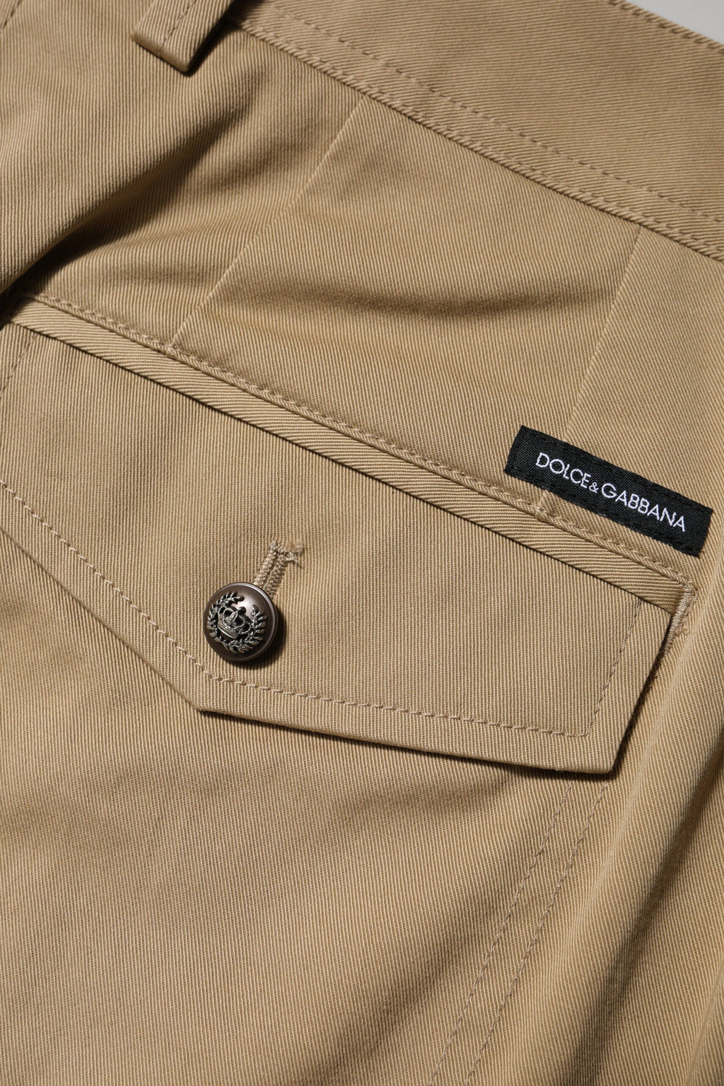 Dolce & Gabbana Brown Cotton Cargo Tapered Women's Pants