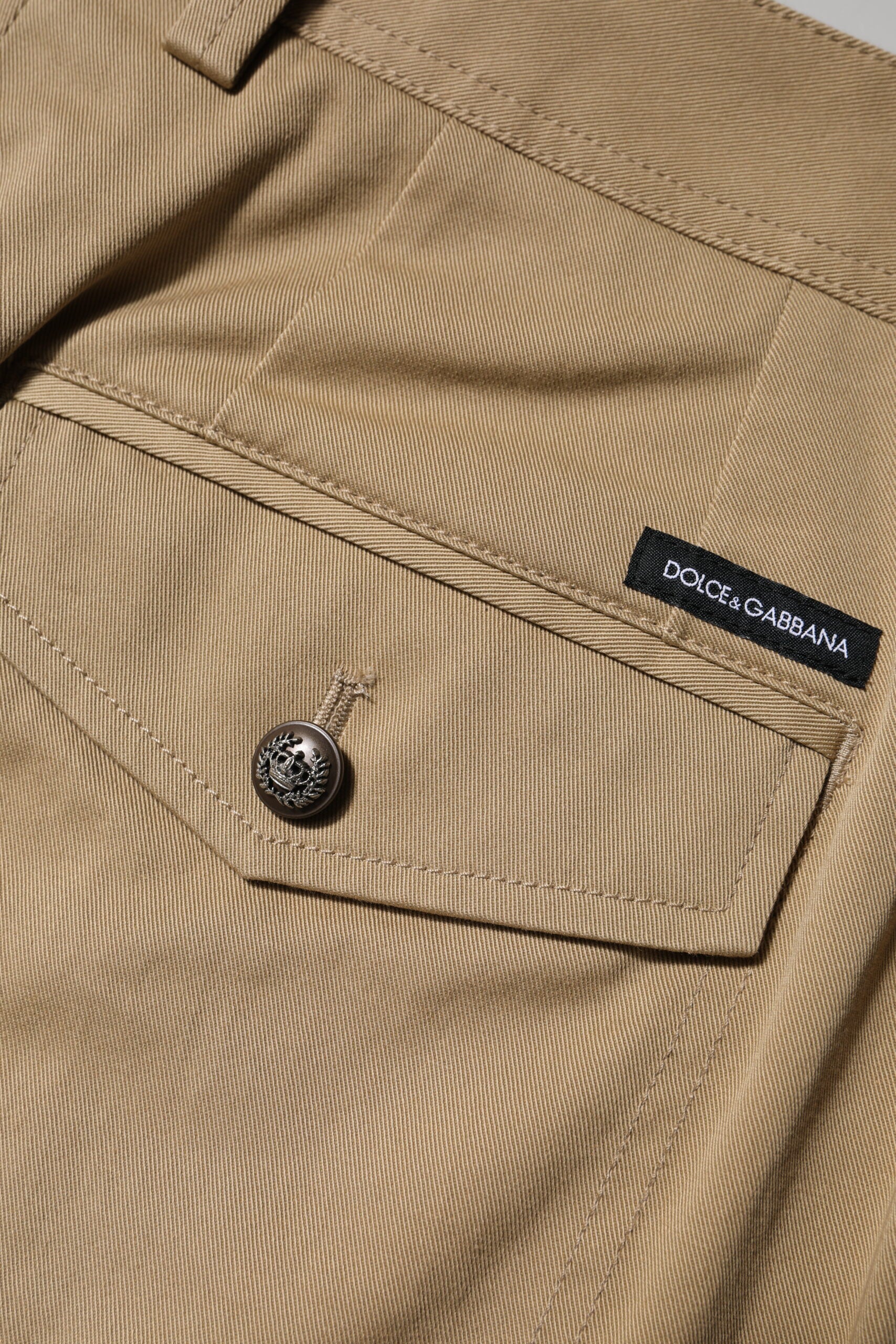Dolce & Gabbana Brown Cotton Cargo Tapered Women's Pants