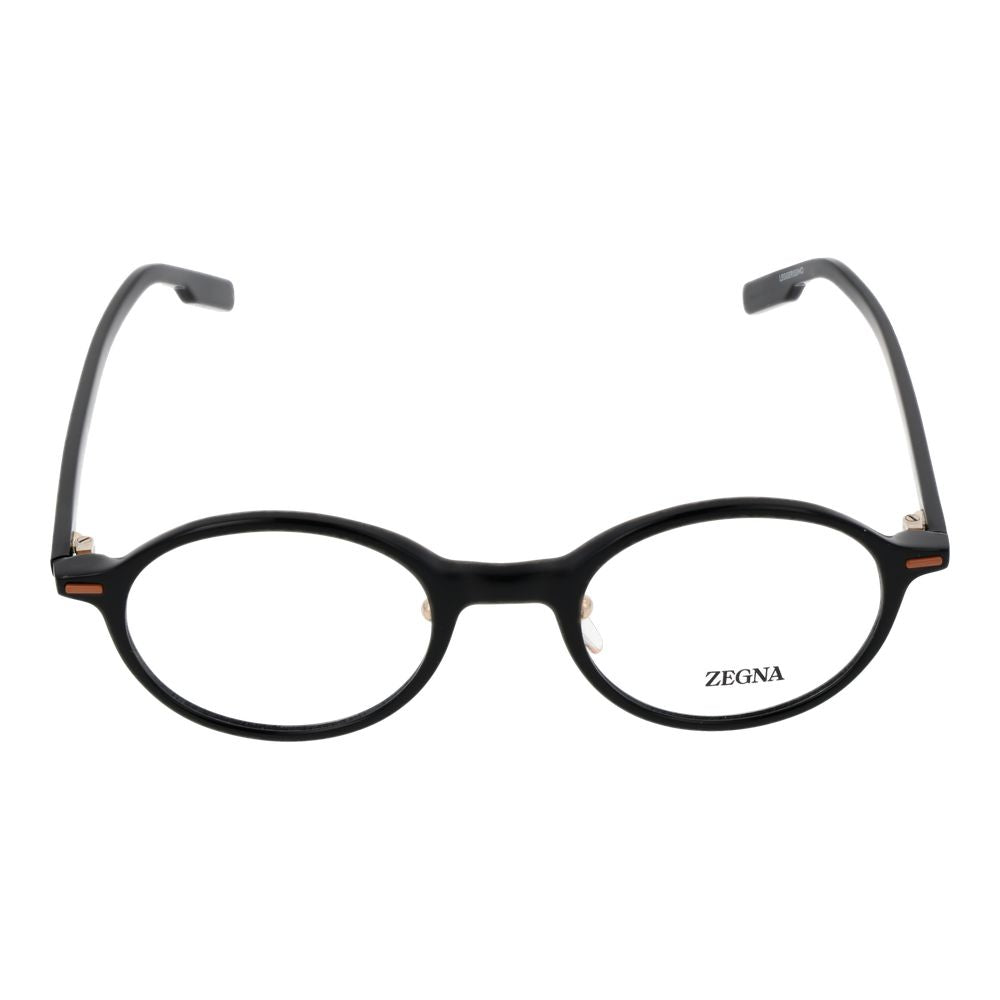 Ermenegildo Zegna Black Plastic Glasses Men's (Frames)
