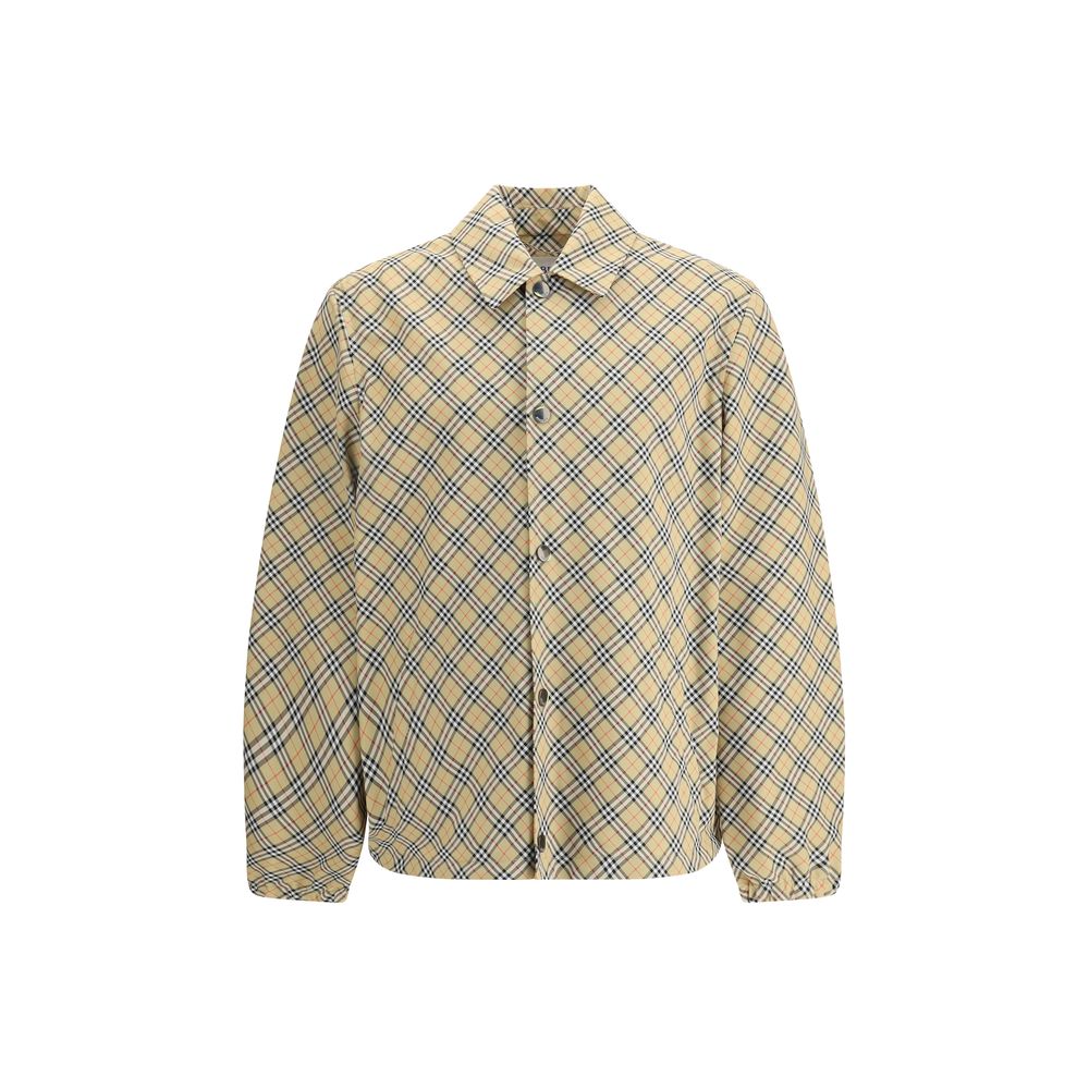 Burberry Beige Polyester Jackets And Men's Coat