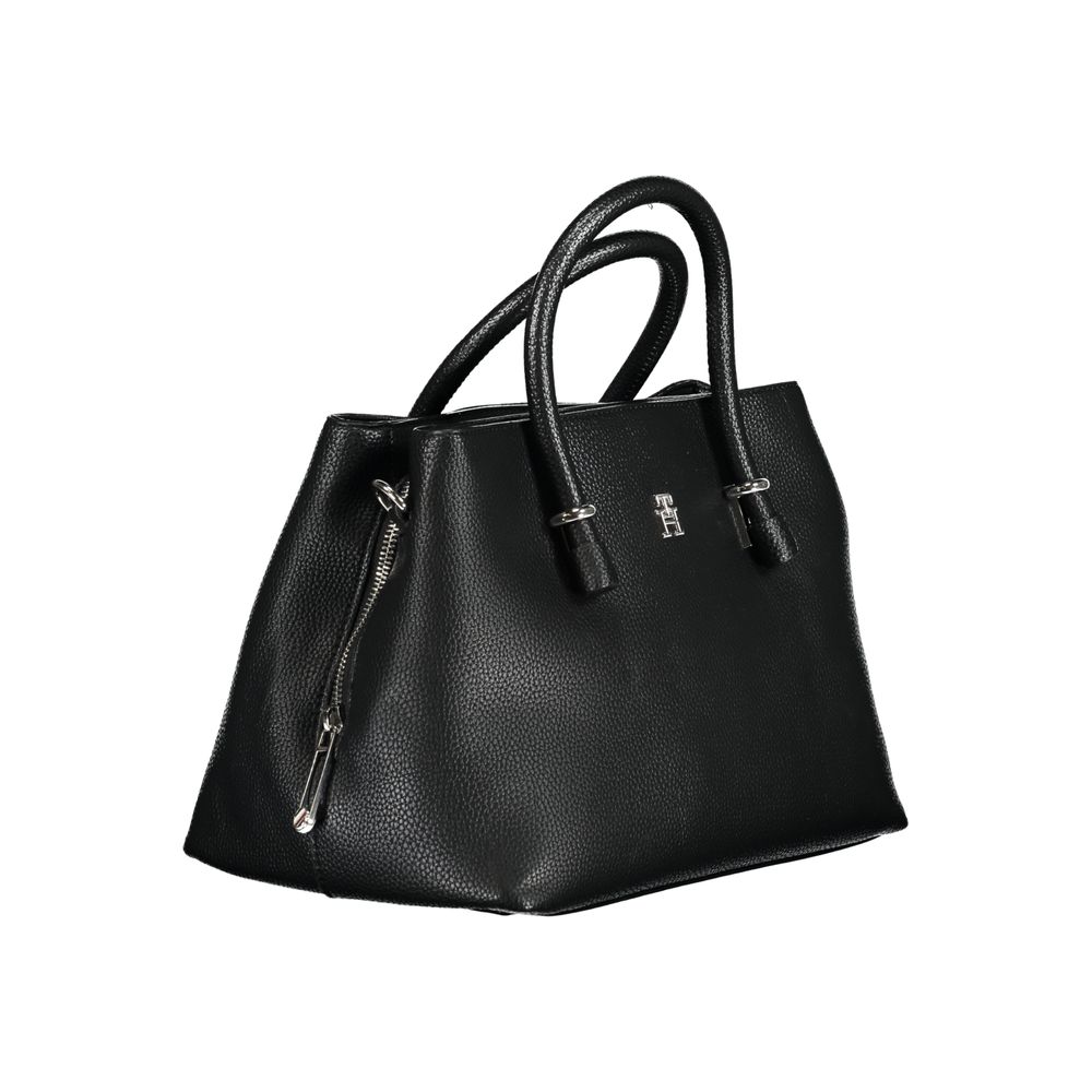Tommy Hilfiger Black Polyurethane Women Women's Handbag