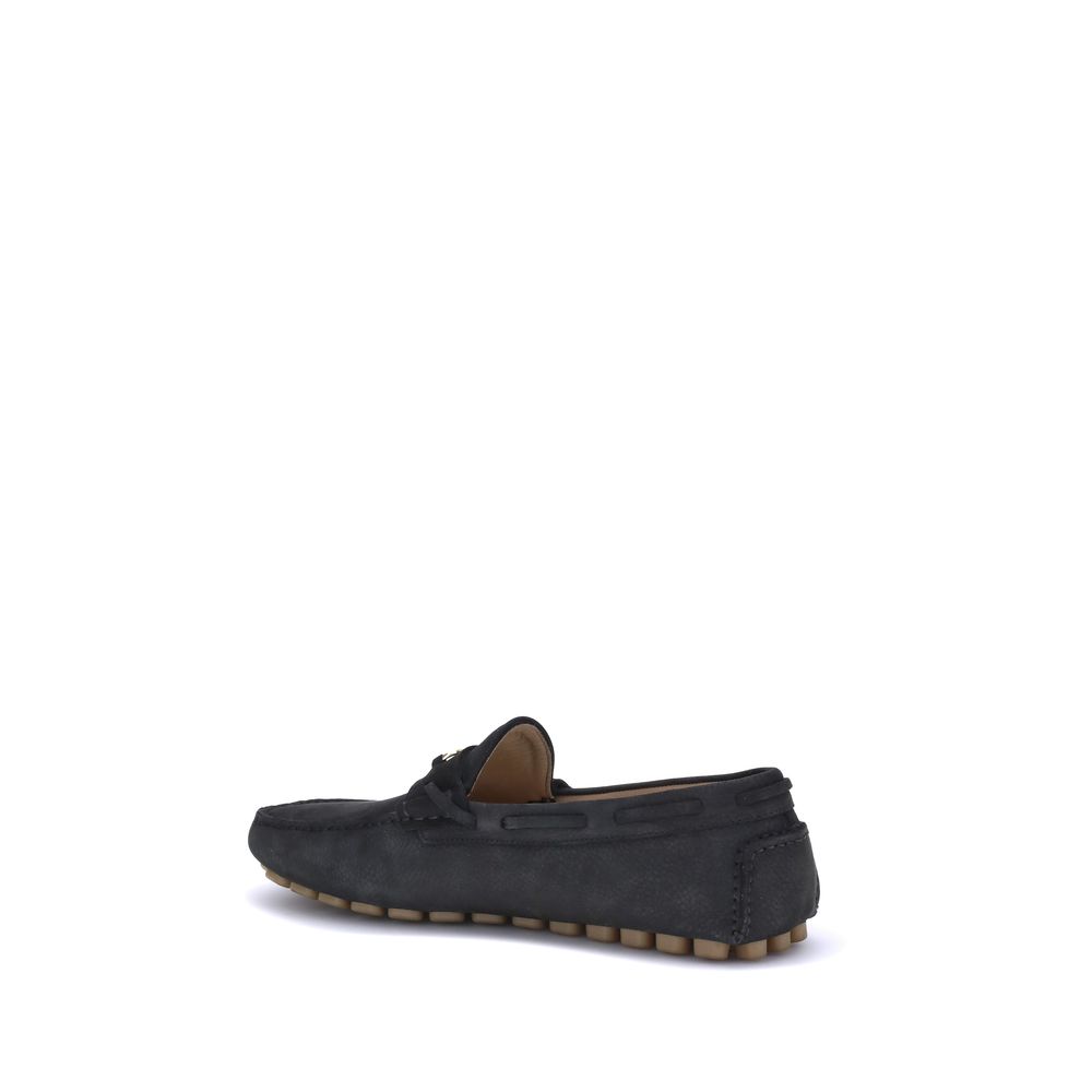 Valentino Garavani Black Rubber Slip-On Men's Loafers