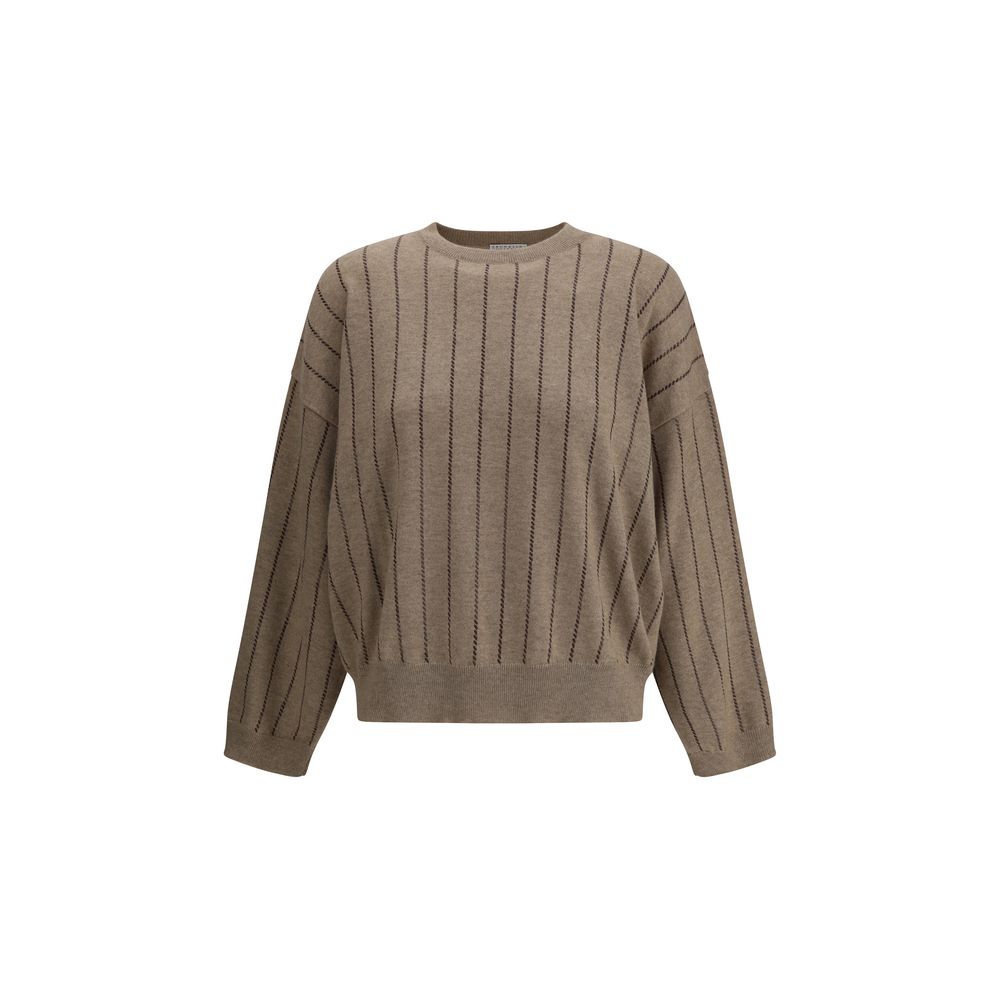 Brunello Cucinelli Beige Cashmere Cashmere Women's Sweater