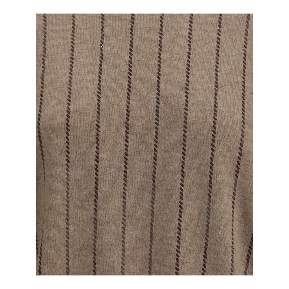 Brunello Cucinelli Beige Cashmere Cashmere Women's Sweater