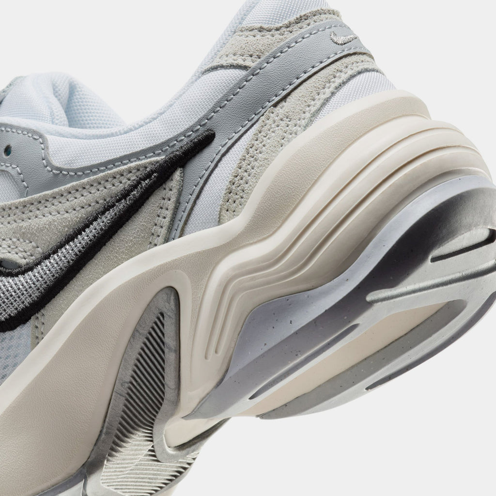 Exclusive AL8 Metallic Silver Womens Running Shoes (Silver/White) — 5 — Back View