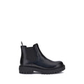 Prada Black Calf Leather Bos Taurus Chelsea Men's Boots