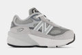 Exclusive 990V6 Infant Toddler Running Shoes (Grey/Silver) — 4C — Front View