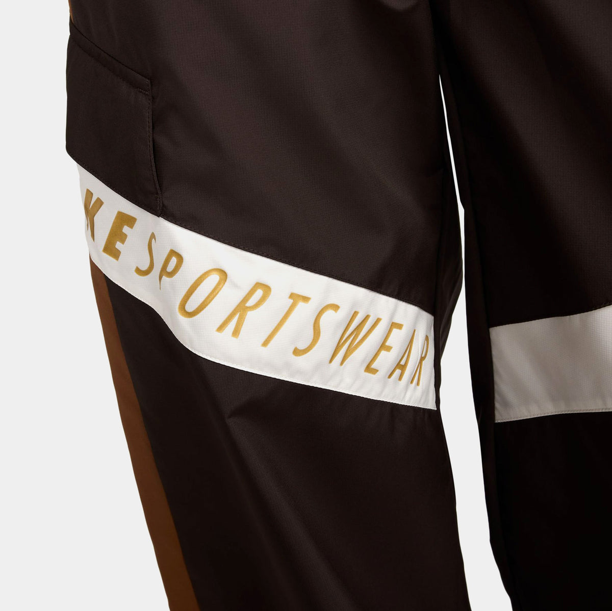 Exclusive NSW High Waisted Trousers Womens Pants (Brown) — XS — Back View