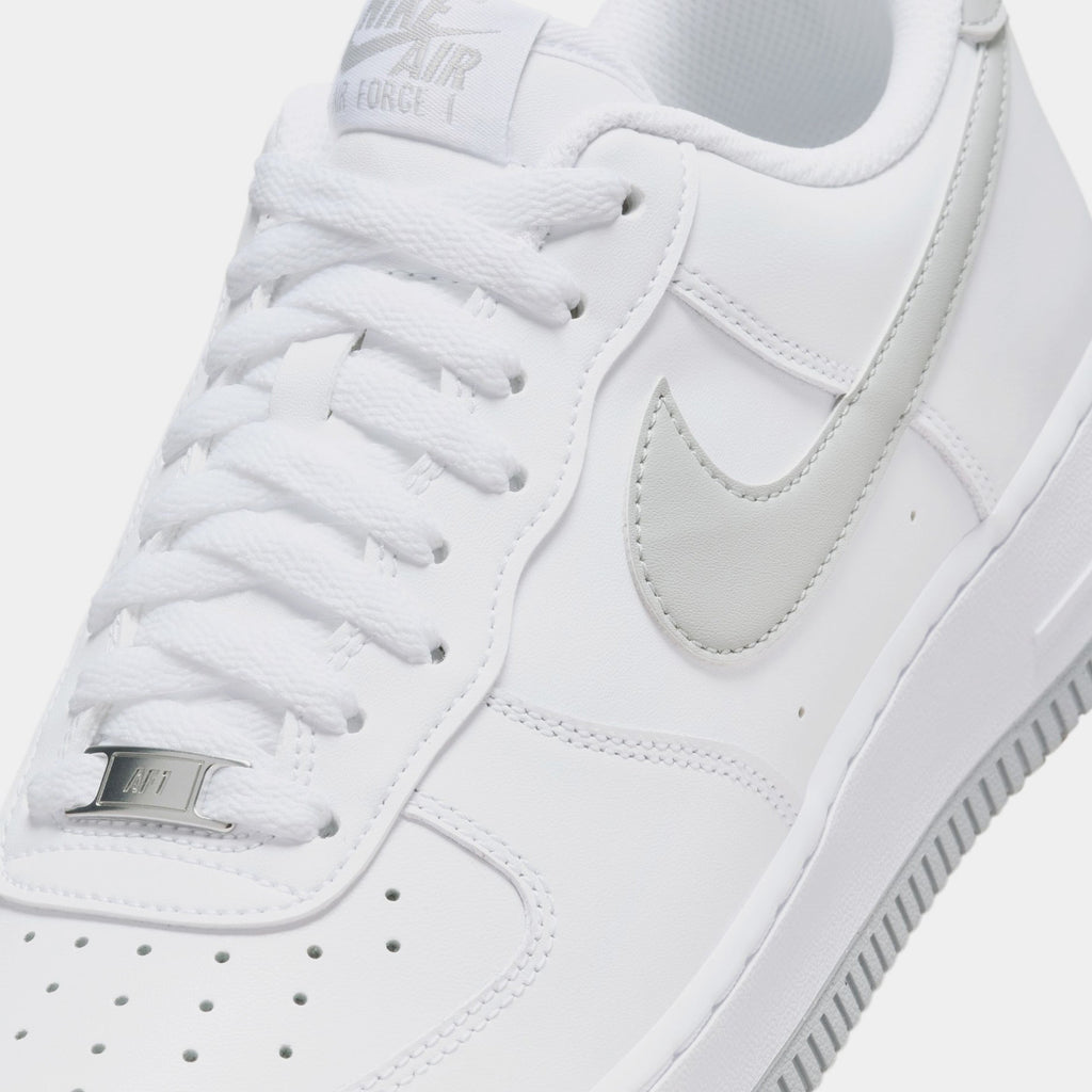 Exclusive Air Force 1 '07 Mens Lifestyle Shoes (White/Smoke Grey) — 6 — Side View