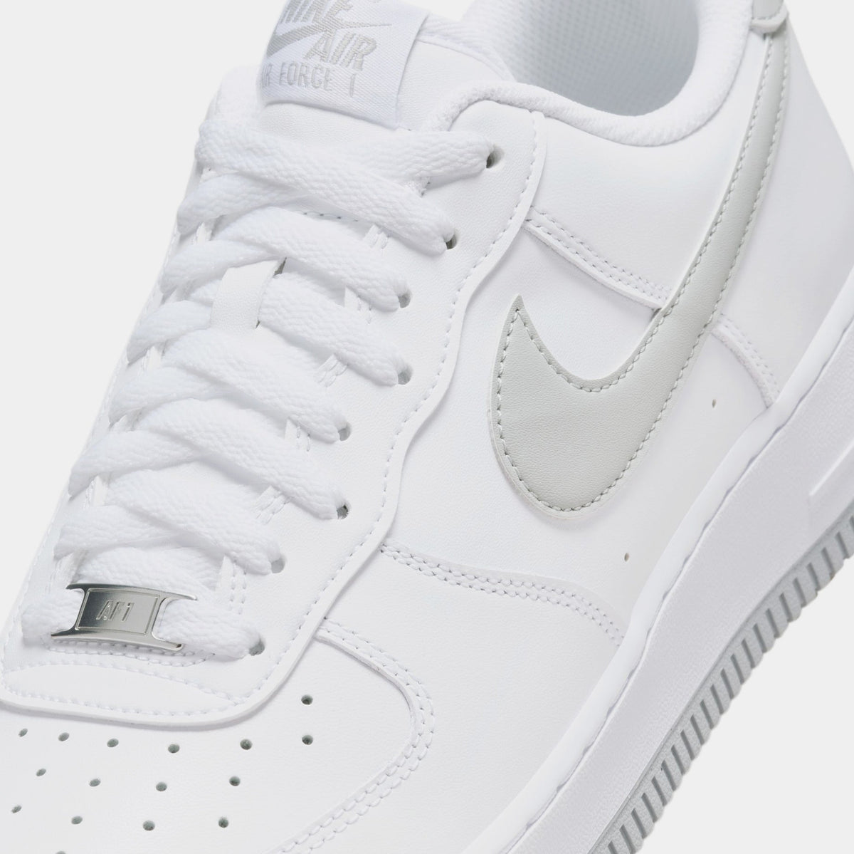 Exclusive Air Force 1 '07 Mens Lifestyle Shoes (White/Smoke Grey) — 6 — Side View