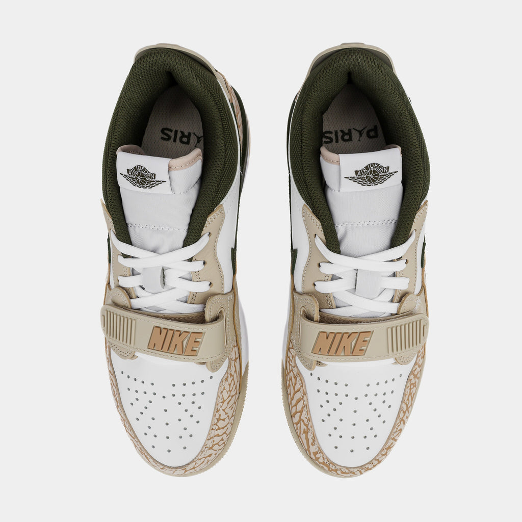 Exclusive Air Jordan Legacy 312 Low PSG Mens Lifestyle Shoes (Sanddrift/White/Rough Green/Hemp) — 7 — Detail View