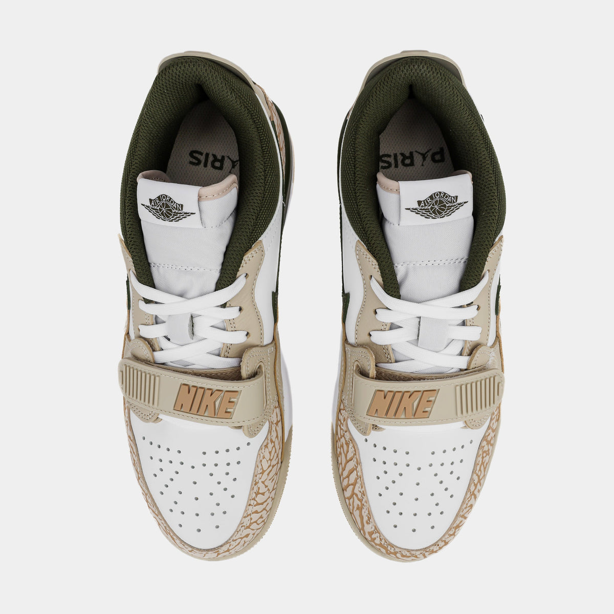 Exclusive Air Jordan Legacy 312 Low PSG Mens Lifestyle Shoes (Sanddrift/White/Rough Green/Hemp) — 7 — Detail View