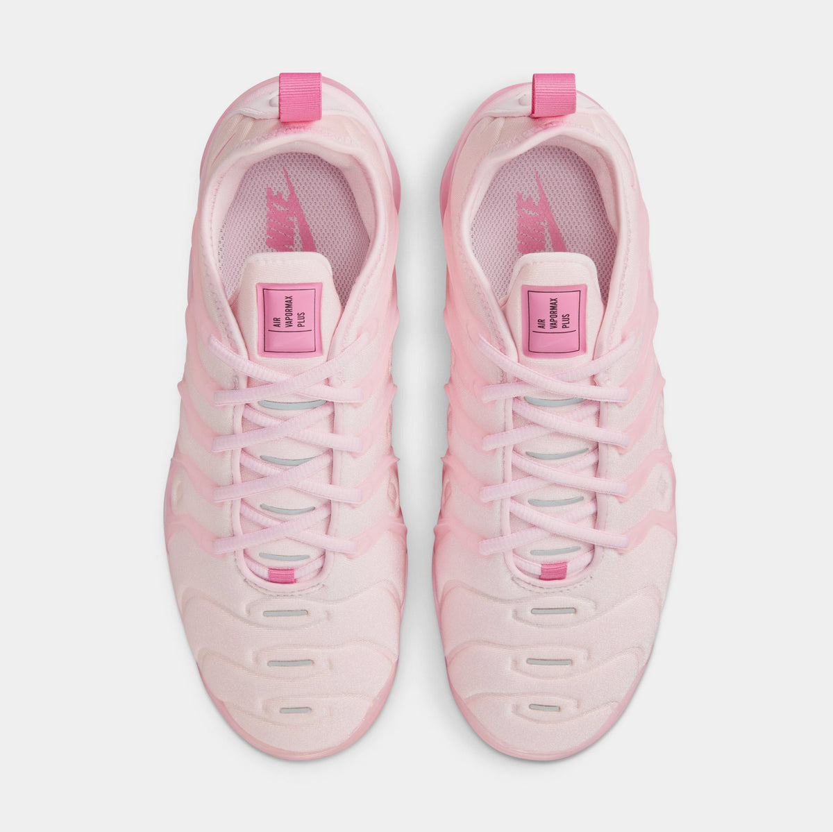Exclusive Air VaporMax Plus Womens Running Shoes (Pink Foam/Playful Pink) — 5 — Top View