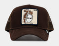 Exclusive Squirrel 14x14 Trucker Mens Hat (Brown/White) — OS — Front View