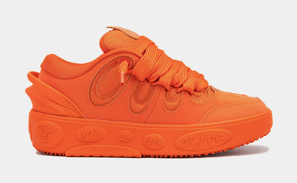 Exclusive LaFrance Gifted Mens Lifestyle Shoes (Orange) — 4 — Front View