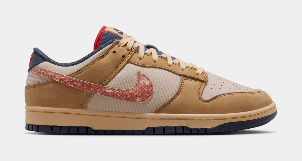 Exclusive Dunk Low Mens Basketball Shoes (Wheat/Sanddrift/Celestial Gold/Burnt Sunrise) — 4 — Front View