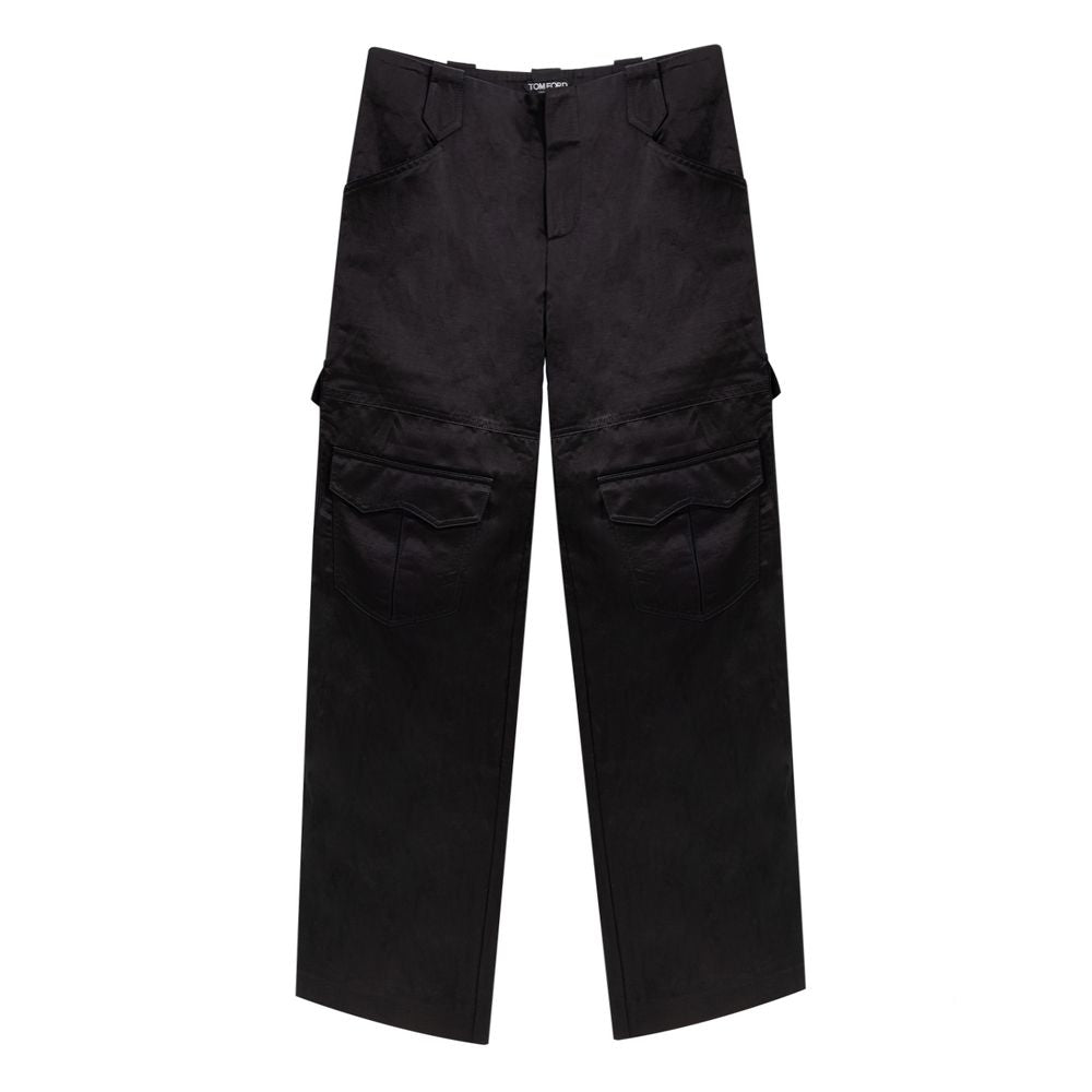 Tom Ford Black Viscose Cargo Women's Pants