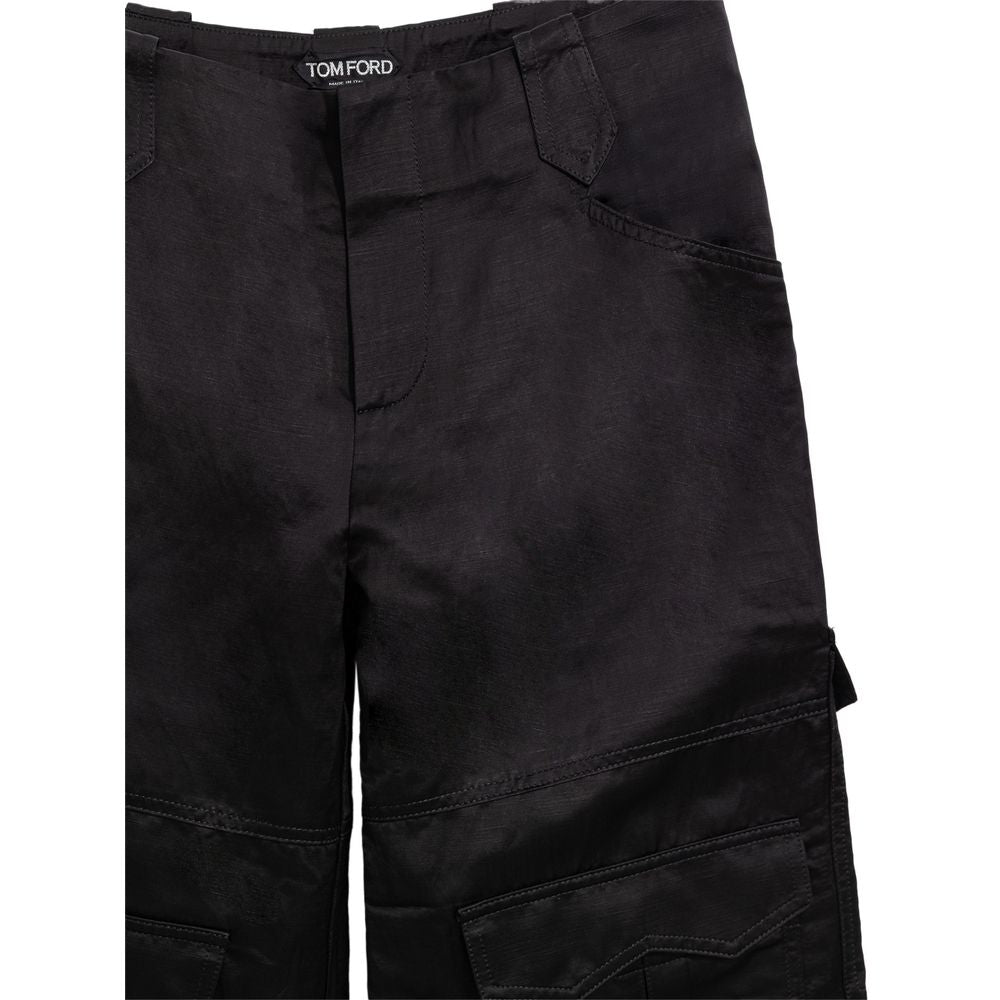 Tom Ford Black Viscose Cargo Women's Pants