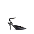 Versace Black Calf Leather Bos Taurus Women's Pumps