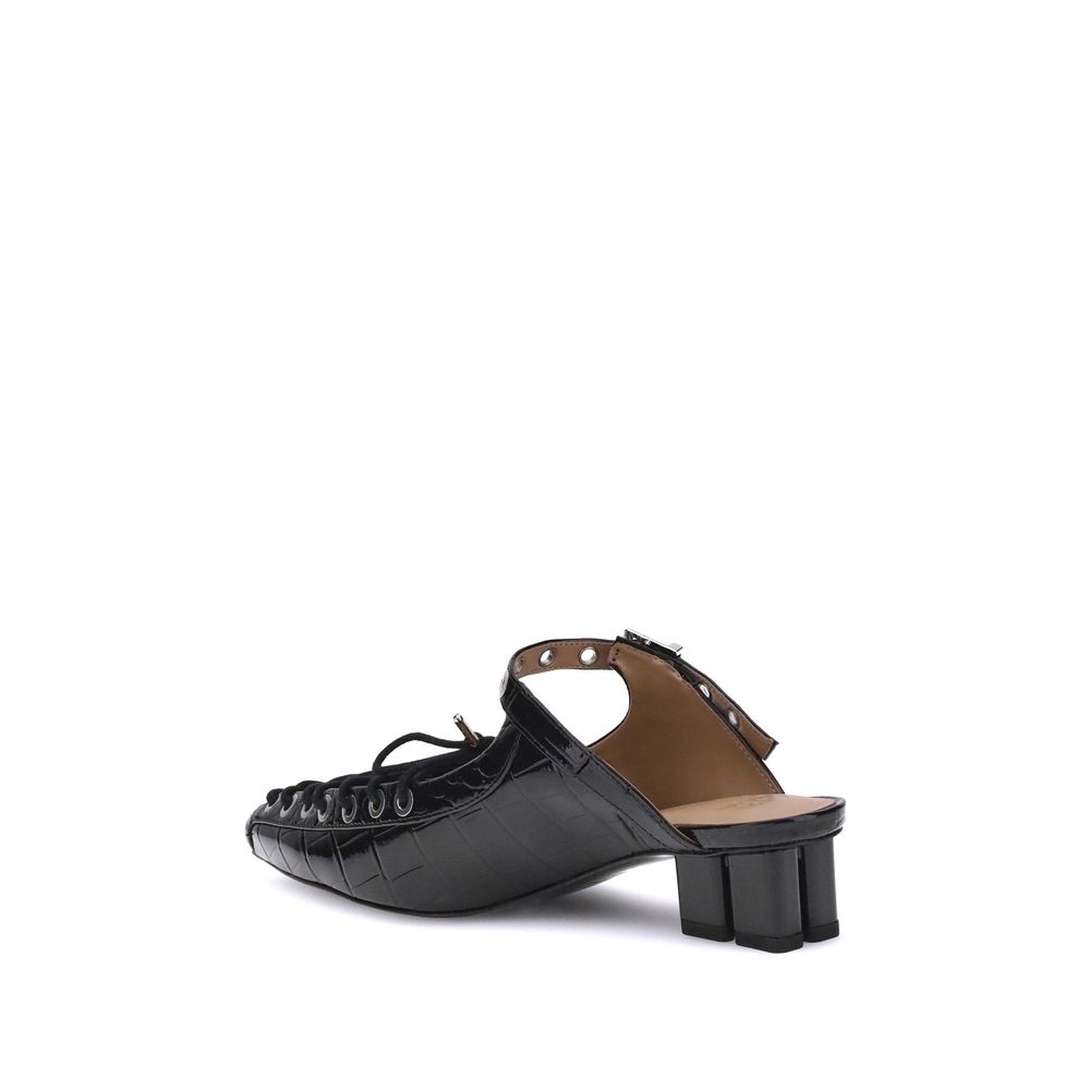 Ganni Black Polyethylene Women's Mules
