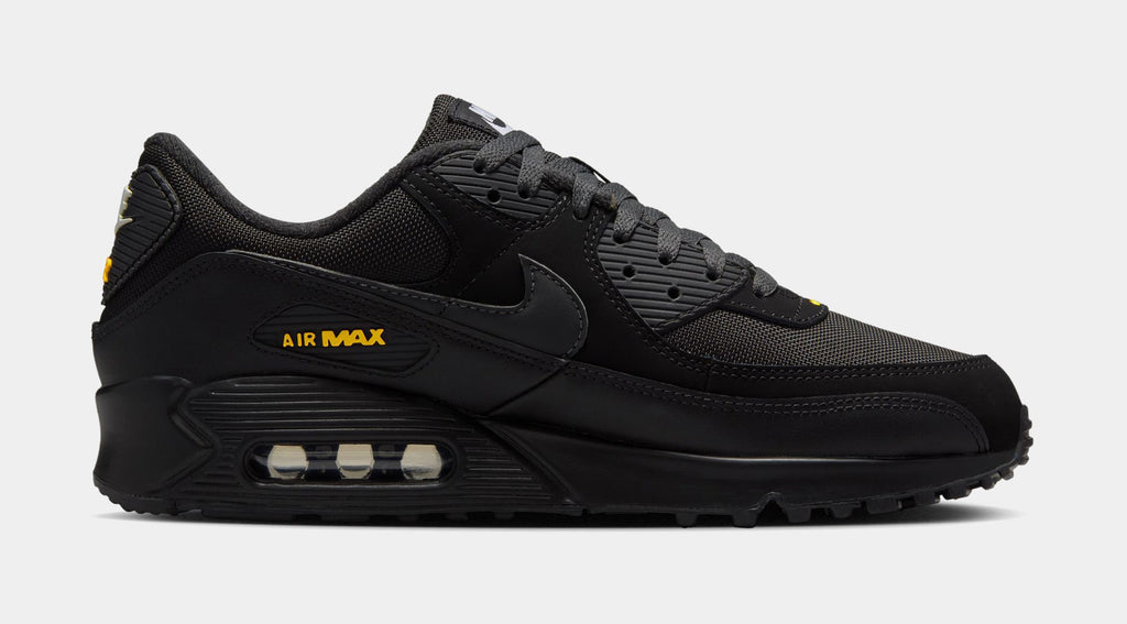Exclusive Air Max 90 Black Speed Yellow Mens Running Shoes (Black/Yellow) — 4 — Front View