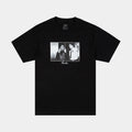 Exclusive Tupac Icon Mens Short Sleeve Shirt (Black/Black/White) — S — Front View