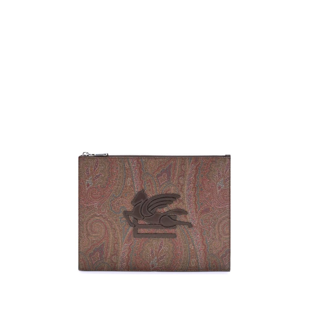 Etro Multicolor Cotton Clutch Men's Bag