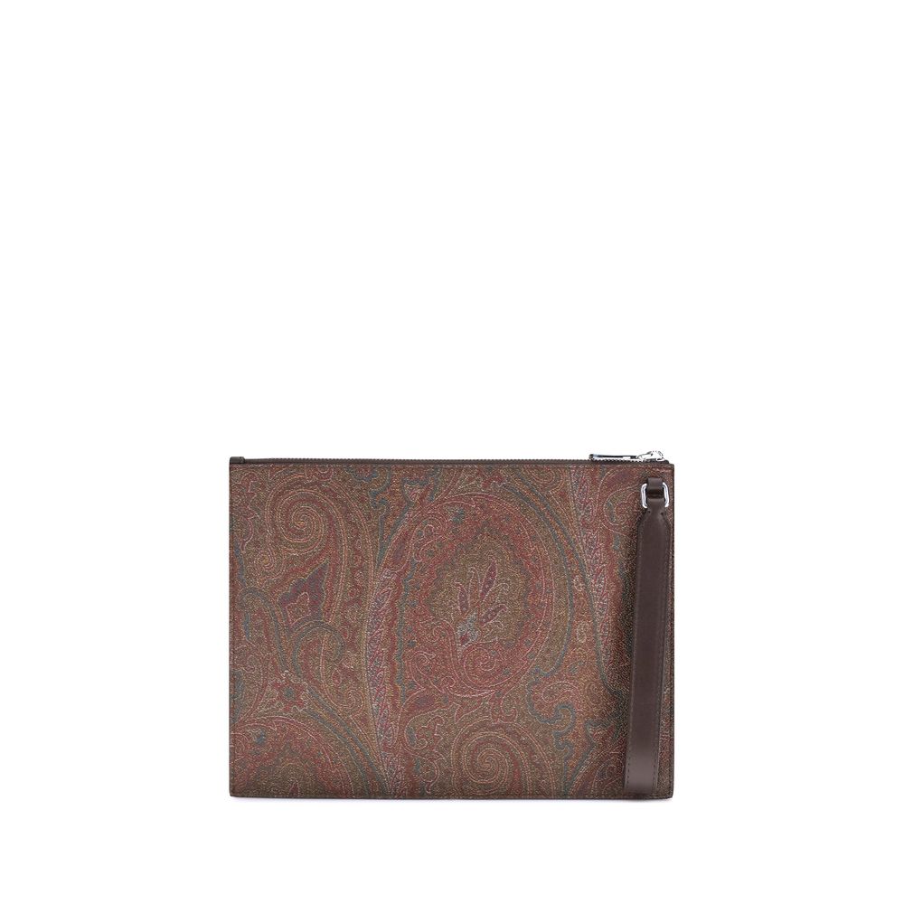 Etro Multicolor Cotton Clutch Men's Bag