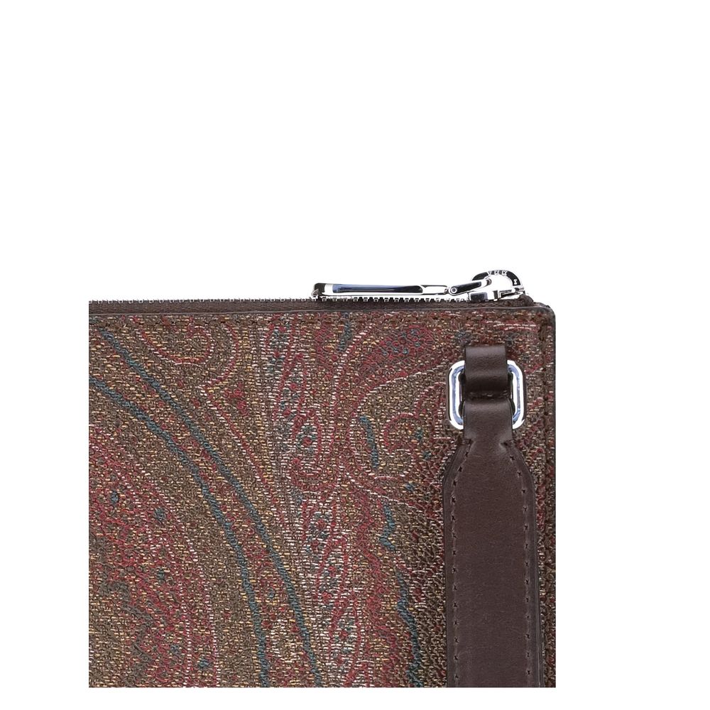 Etro Multicolor Cotton Clutch Men's Bag