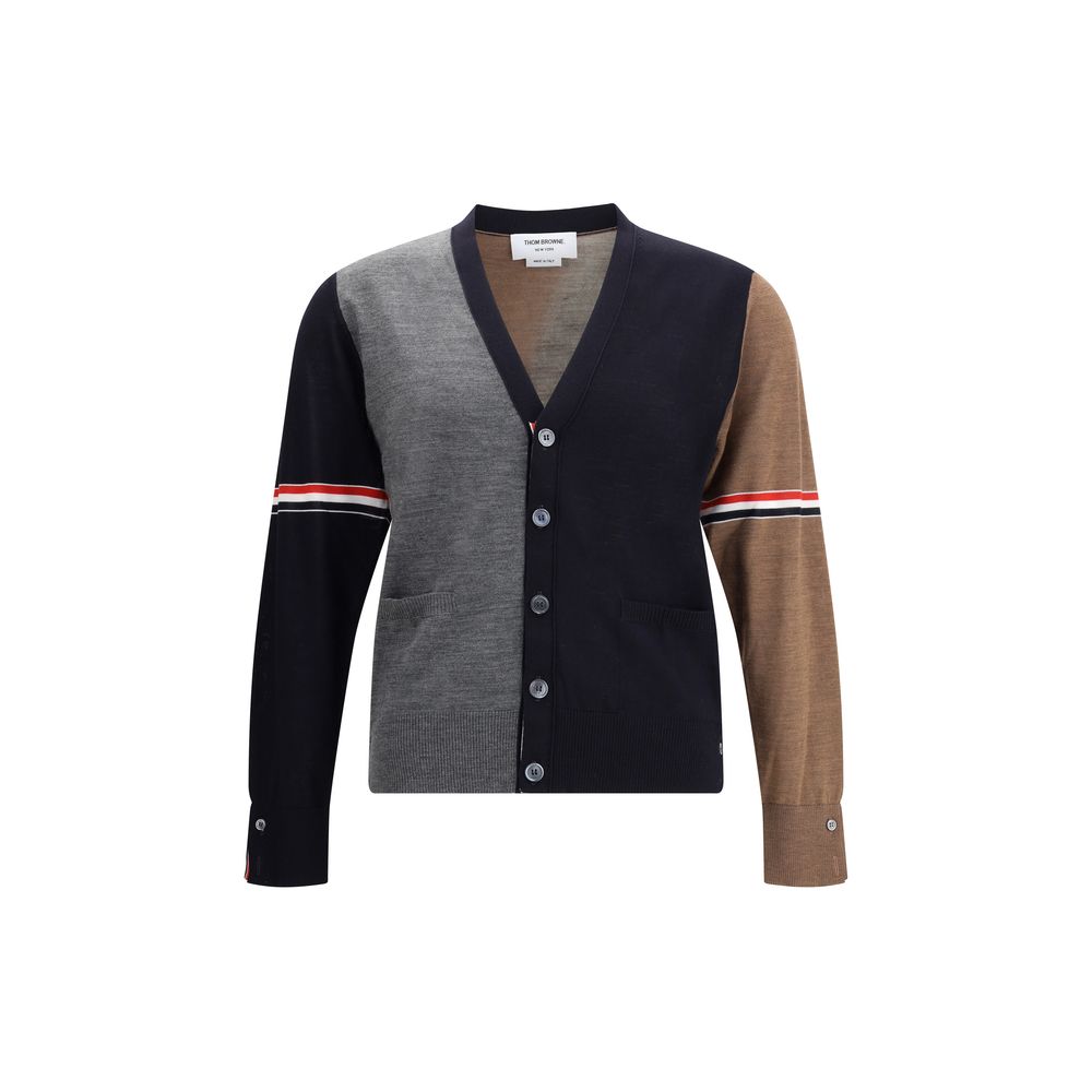 Thom Browne Multicolor Fleece Wool Men's Cardigan