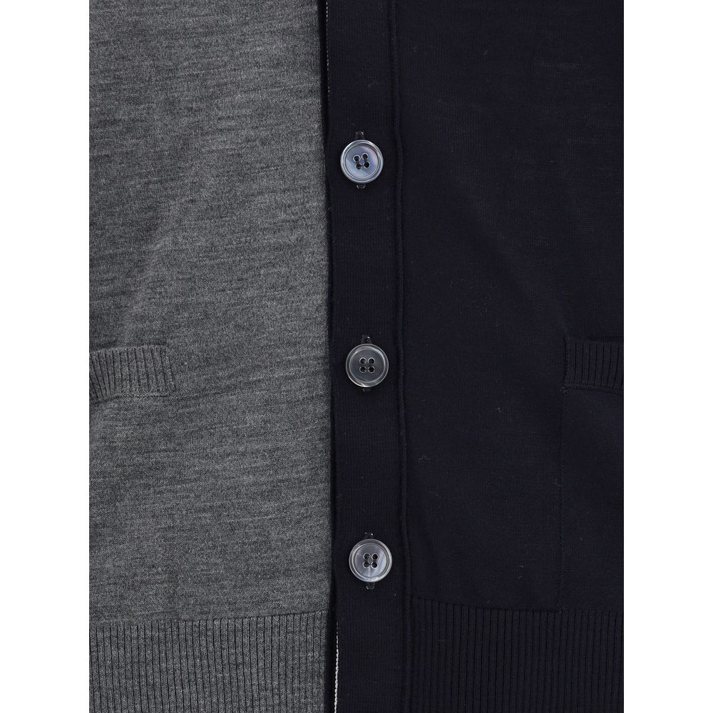 Thom Browne Multicolor Fleece Wool Men's Cardigan