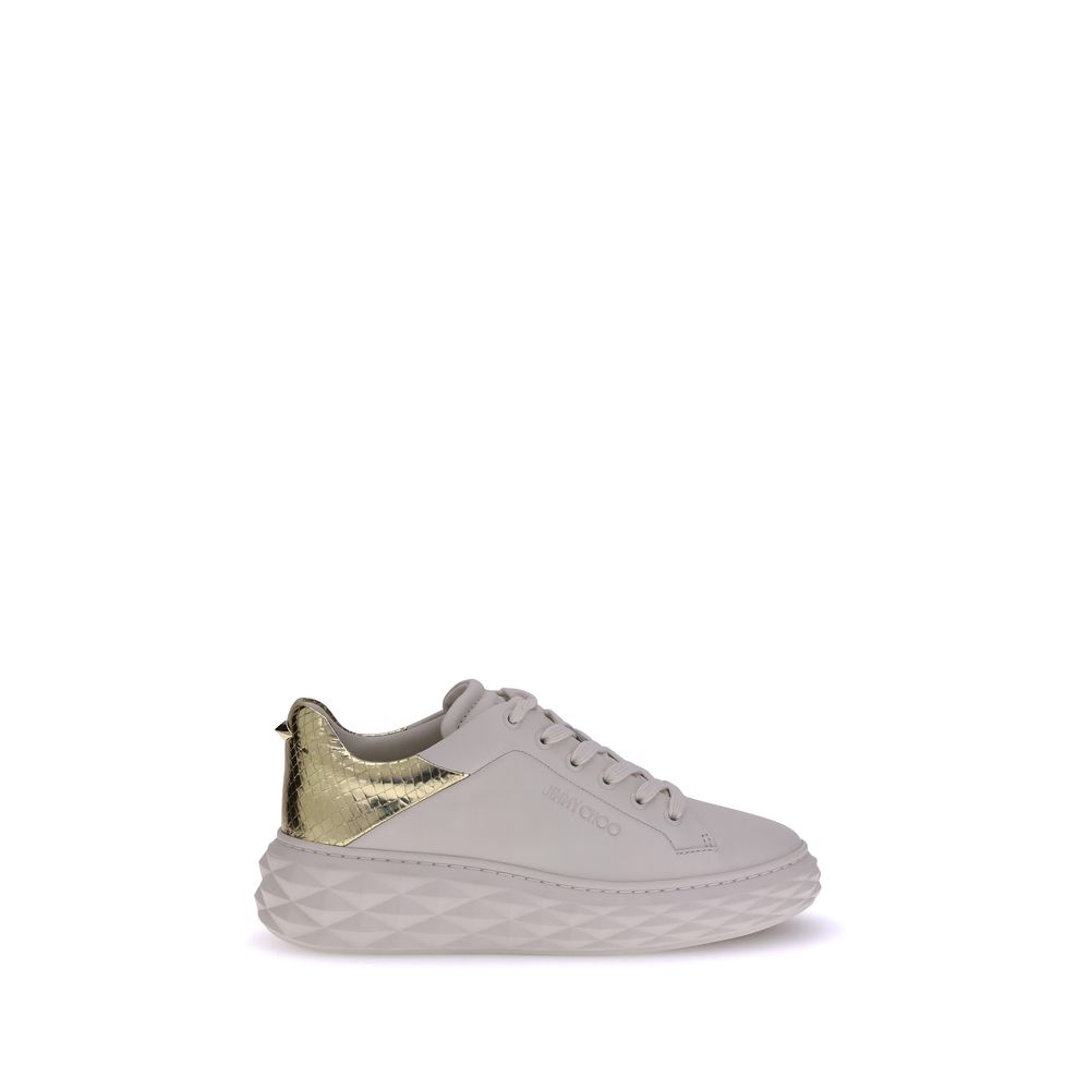 Jimmy Choo White Calf Leather Bos Taurus Chunky Women's Sneakers