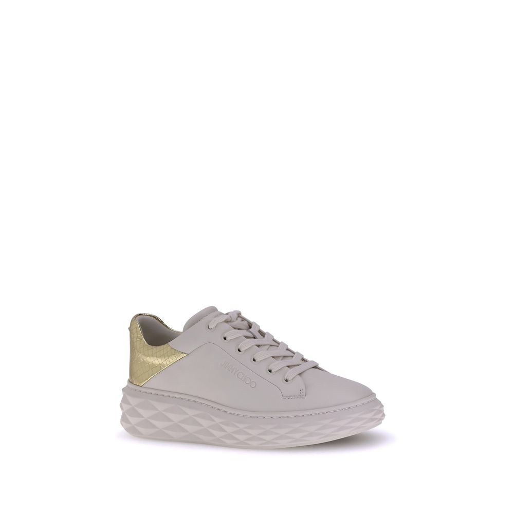 Jimmy Choo White Calf Leather Bos Taurus Chunky Women's Sneakers