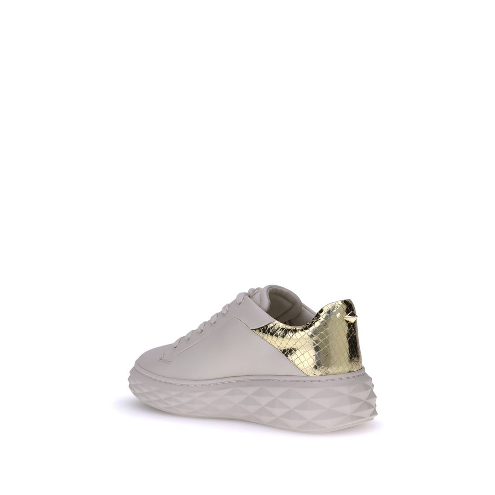 Jimmy Choo White Calf Leather Bos Taurus Chunky Women's Sneakers