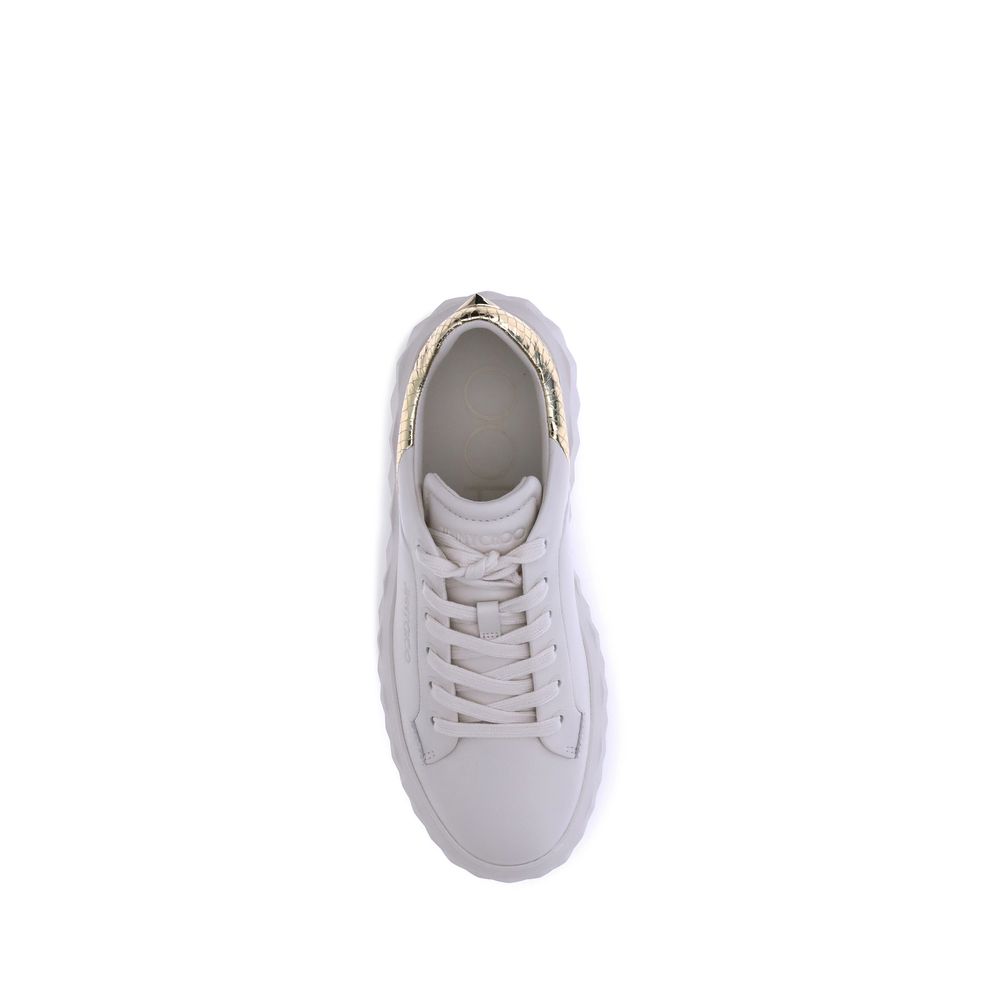 Jimmy Choo White Calf Leather Bos Taurus Chunky Women's Sneakers
