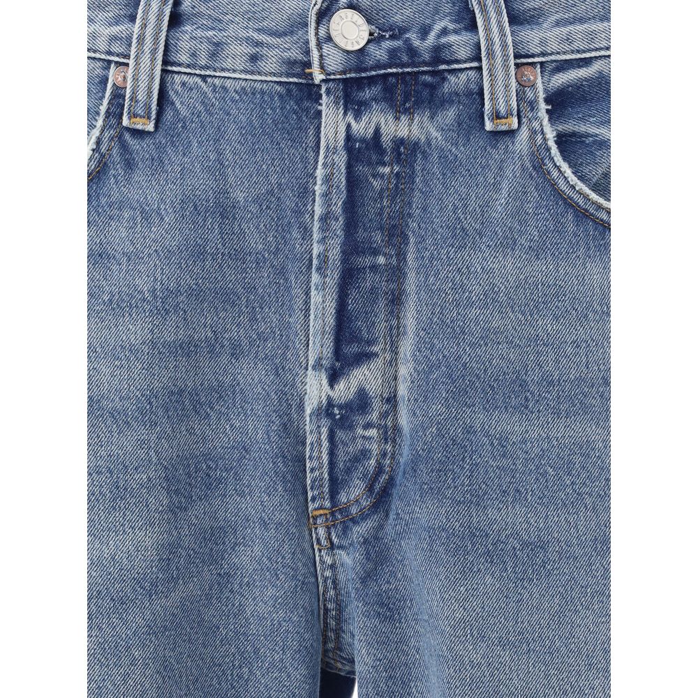 Agolde Light Blue Cotton Straight-Leg Men's Jeans