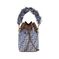Fendi Light Blue Cotton Shoulder Women's Bag