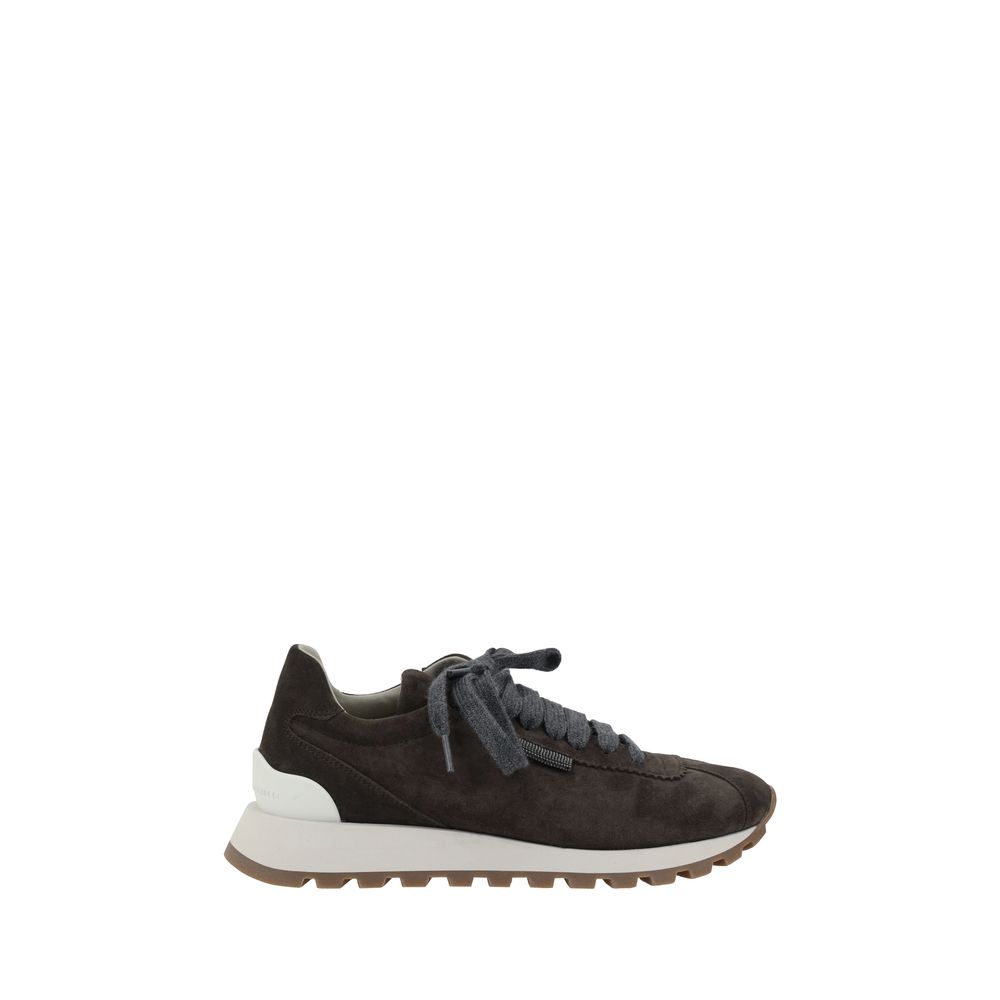 Brunello Cucinelli Black Rubber Chunky Women's Sneakers