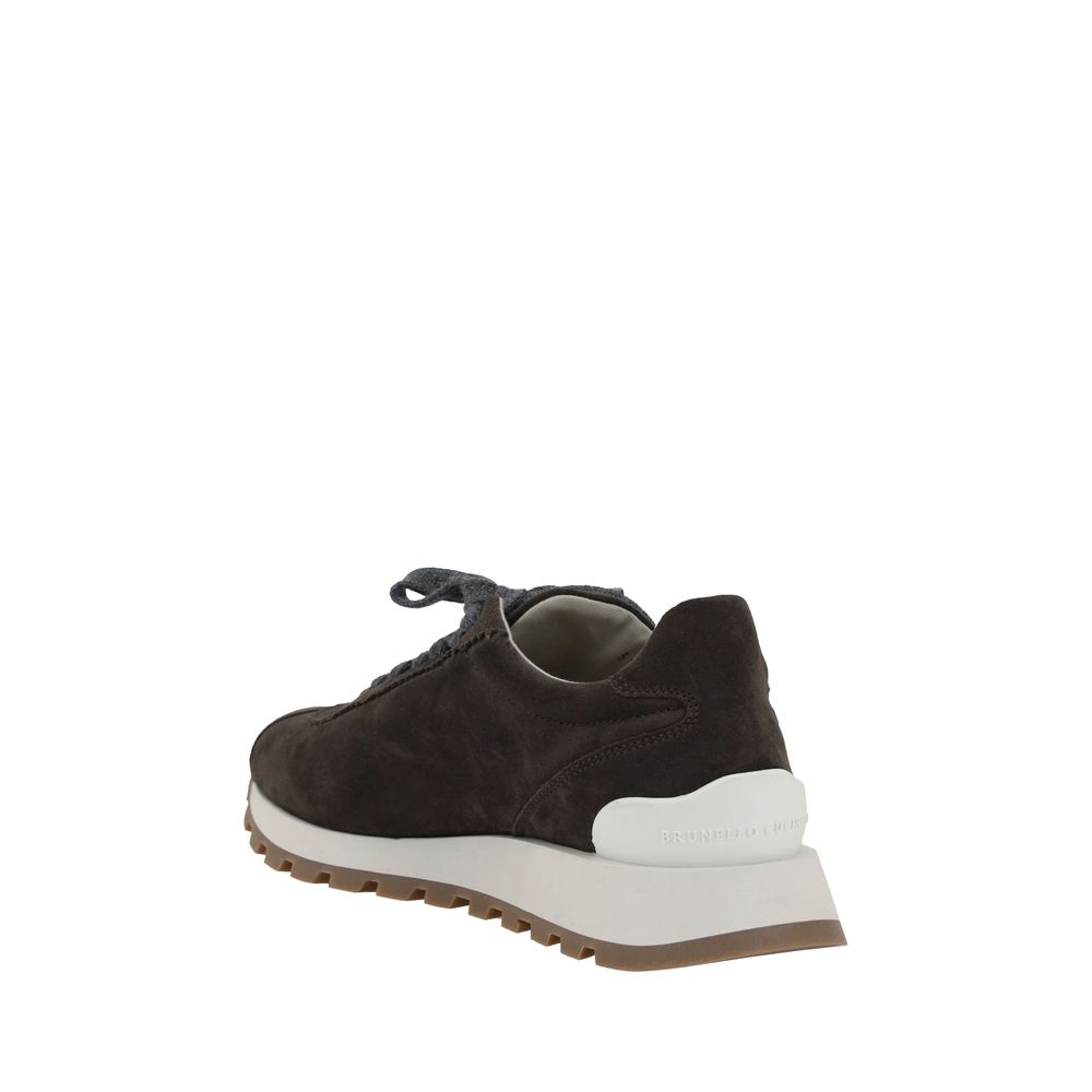 Brunello Cucinelli Black Rubber Chunky Women's Sneakers
