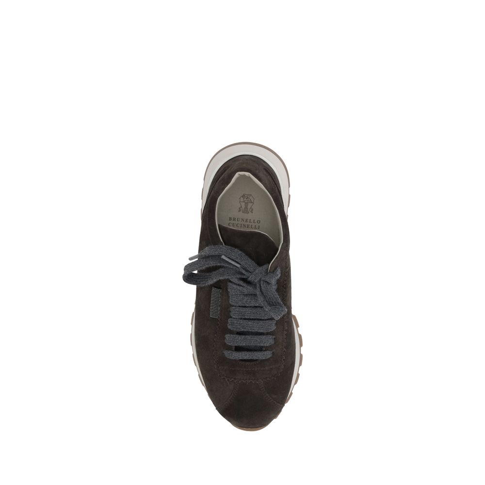 Brunello Cucinelli Black Rubber Chunky Women's Sneakers