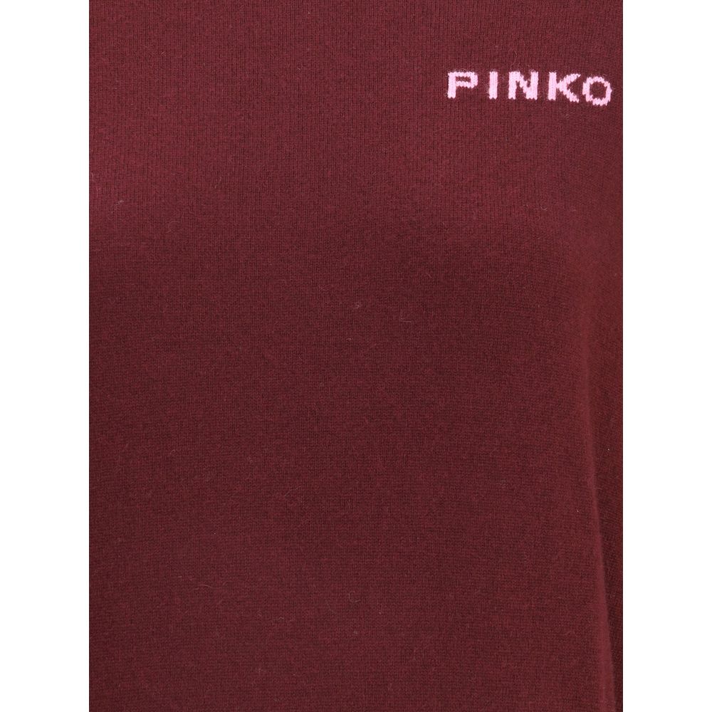 PINKO Bordeaux Wool Women's Sweatshirt