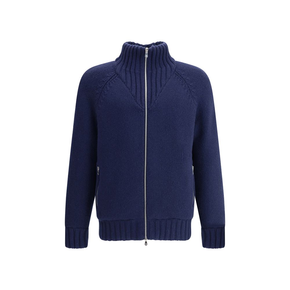 Brunello Cucinelli Blue Cashmere Men's Coat