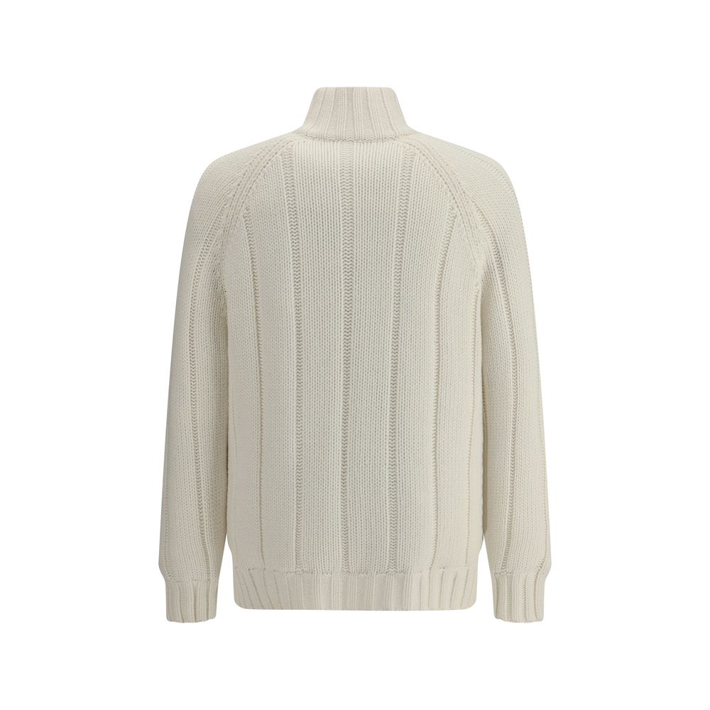 Brunello Cucinelli White Cashmere Men's Coat