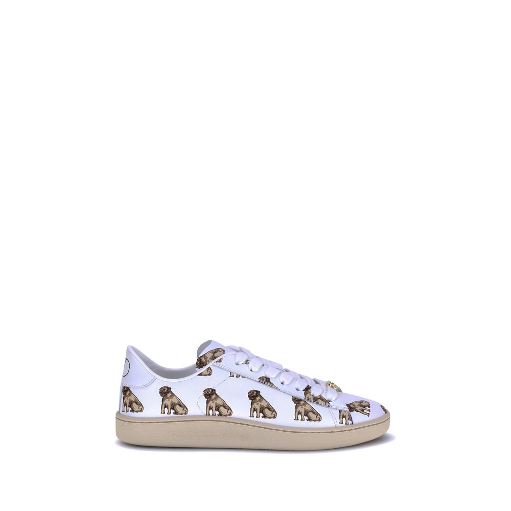 Valentino Garavani White Calf Leather Bos Taurus Low Top Women's Sneakers