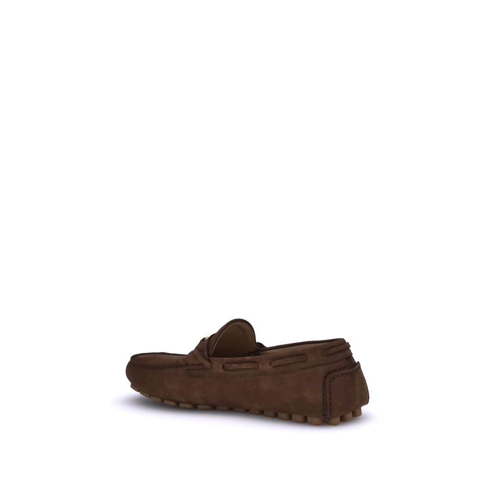 Valentino Garavani Brown Rubber Slip-On Men's Loafers